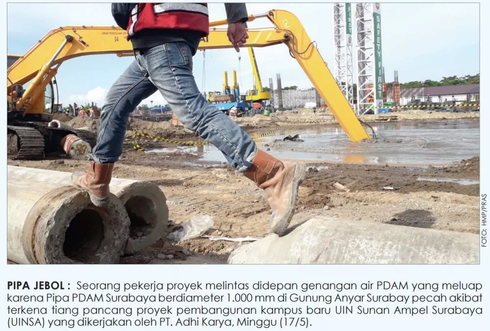 Proyek yang Jebolkan Pipa PDAM Didanai APBN Rp 448 Miliar