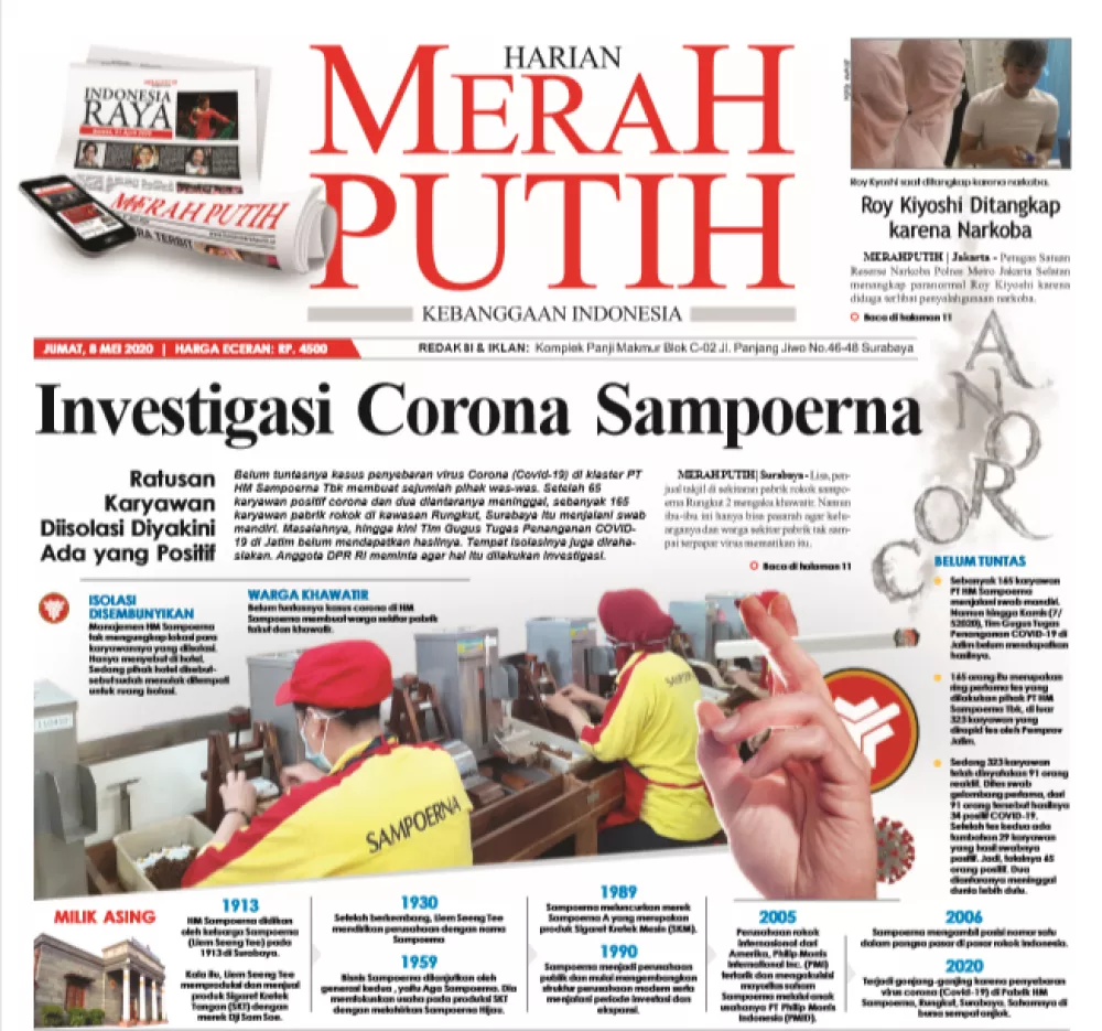 Corona di Pabrik Sampoerna Masih Misteri, Perlu Diinvestigasi