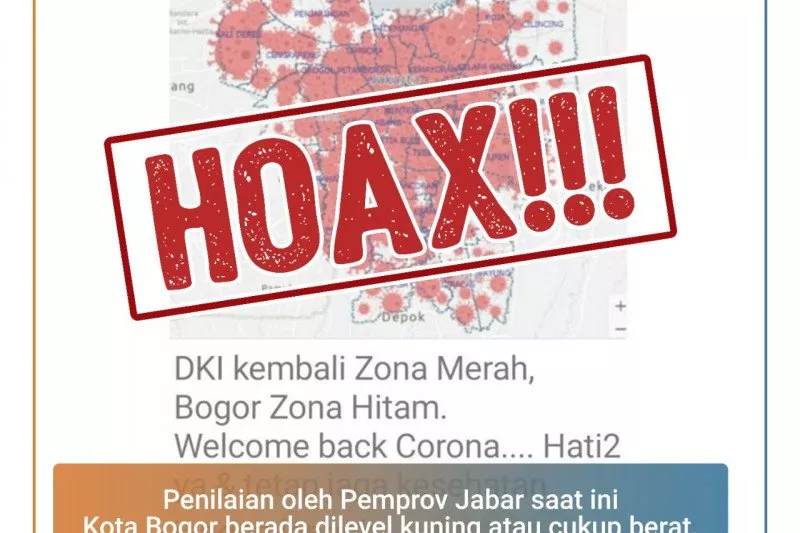 Pesan Berantai Sebut Bogor Zona Hitam adalah Hoaks