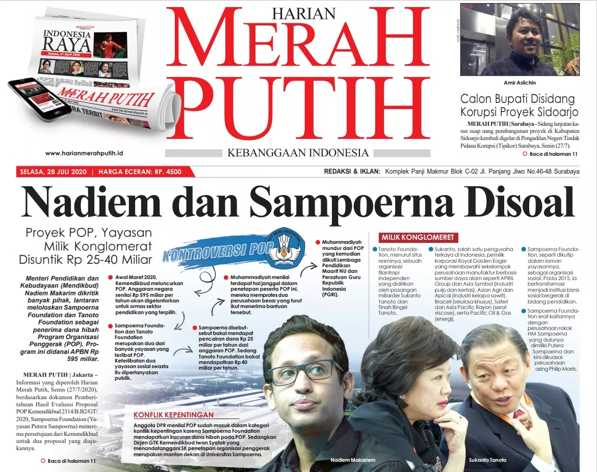 Sampoerna-Tanoto Disuntik Rp 25-40 Miliar, Ada Apa dengan Mendikbud?