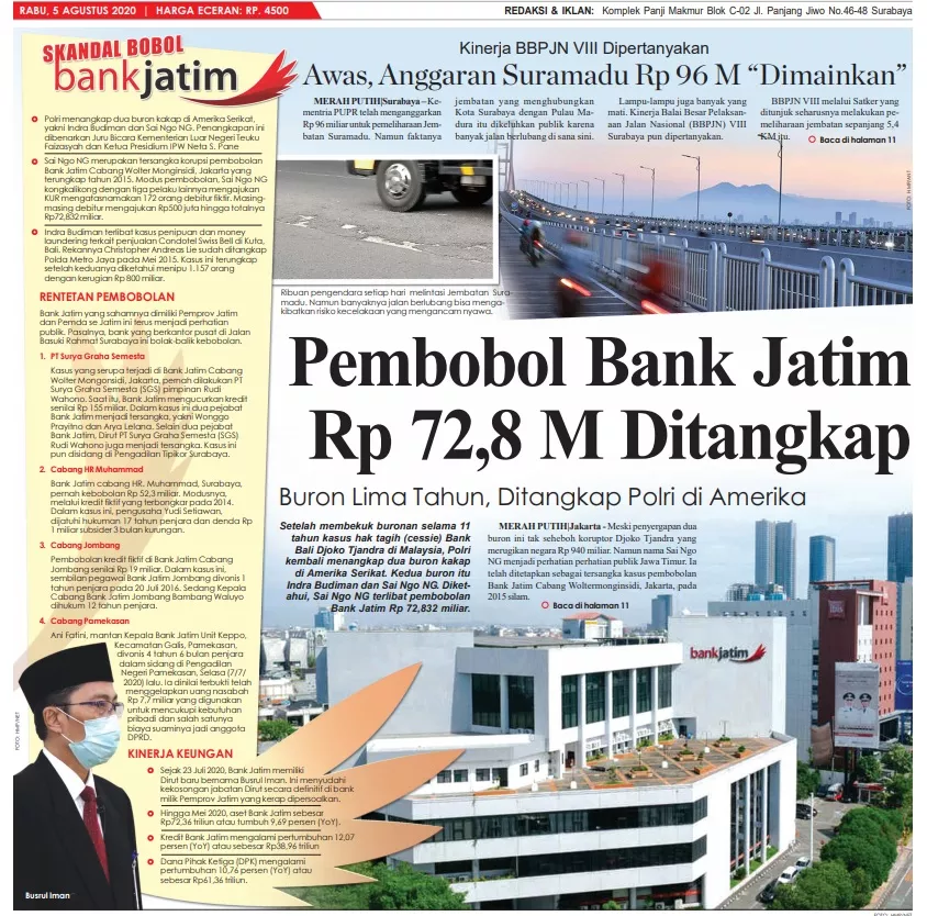 Koruptor Bank Jatim Ditangkap di AS, Kenapa Bank ini Gampang Kebobolan