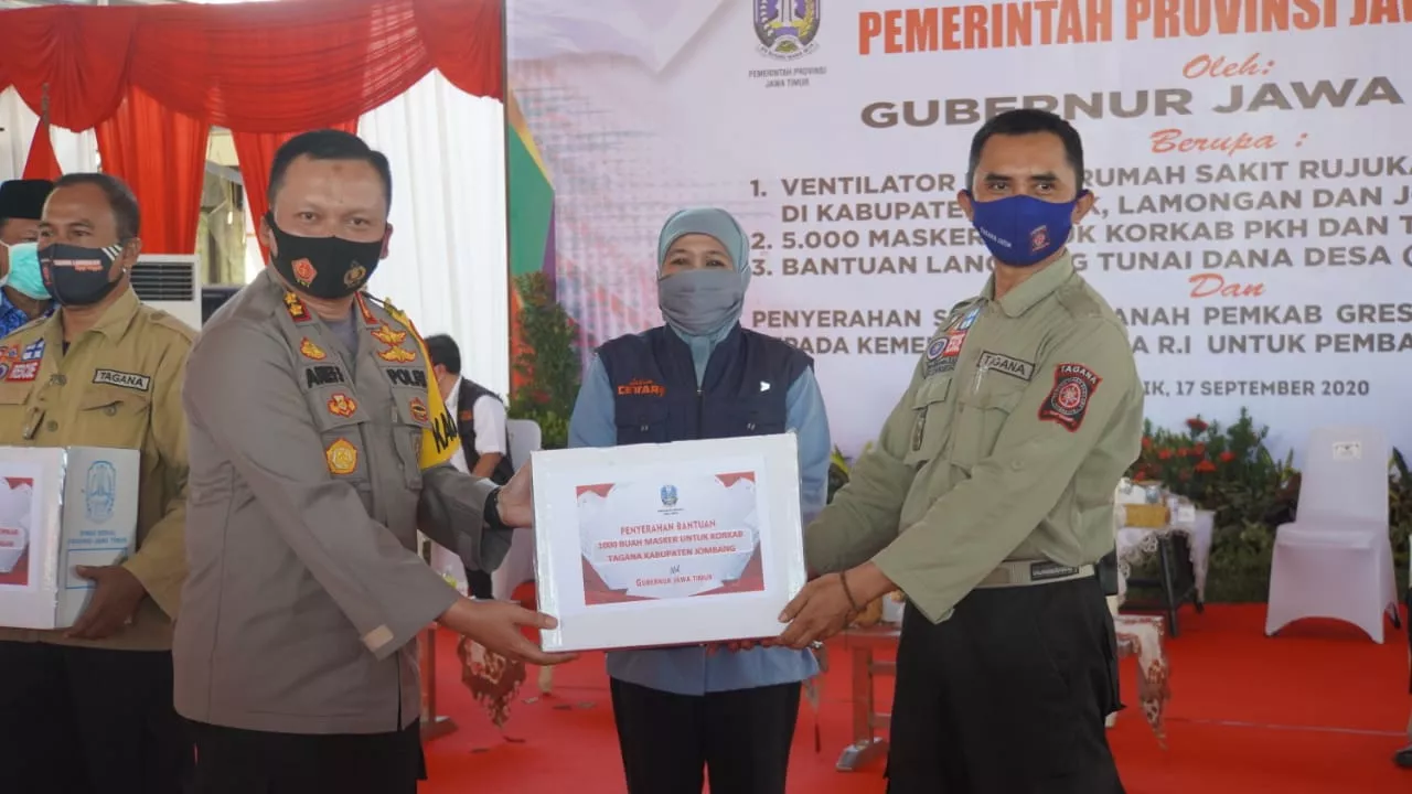 Kapolres Gresik Hadiri Penyerahan Bantuan Ventilator Gubernur Jatim
