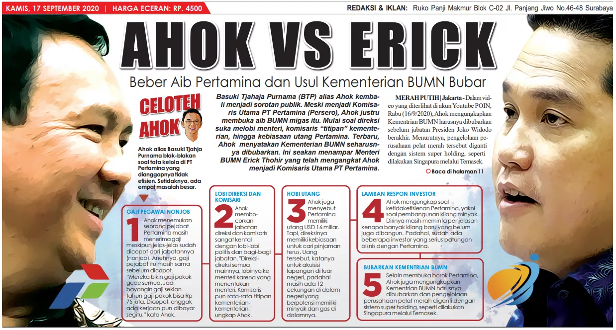 Ahok Beber Aib, Benarkah Ada Kekuatan Besar di Pertamina?
