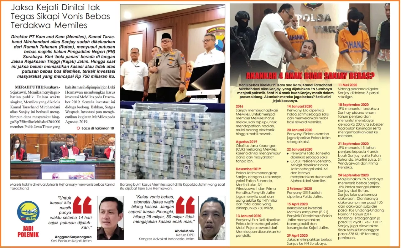 Bos Memiles Bebas, KPK Diminta Turun Tangan