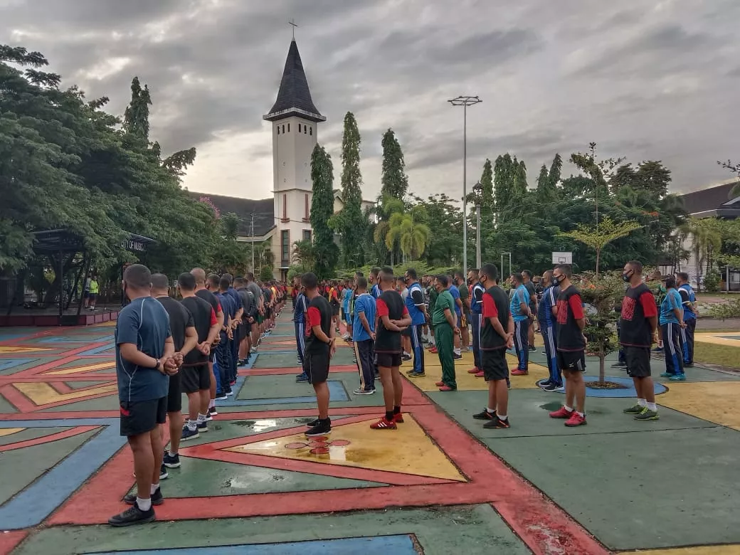 Olahraga jadi Rutinitas Wajib bagi Prajurit dan PNS Korem 151/Binaiya