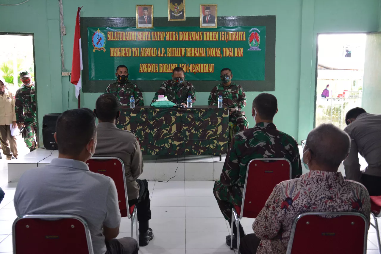 Danrem 151/Binaiya Kunker ke Koramil Sirimau dan Baguala