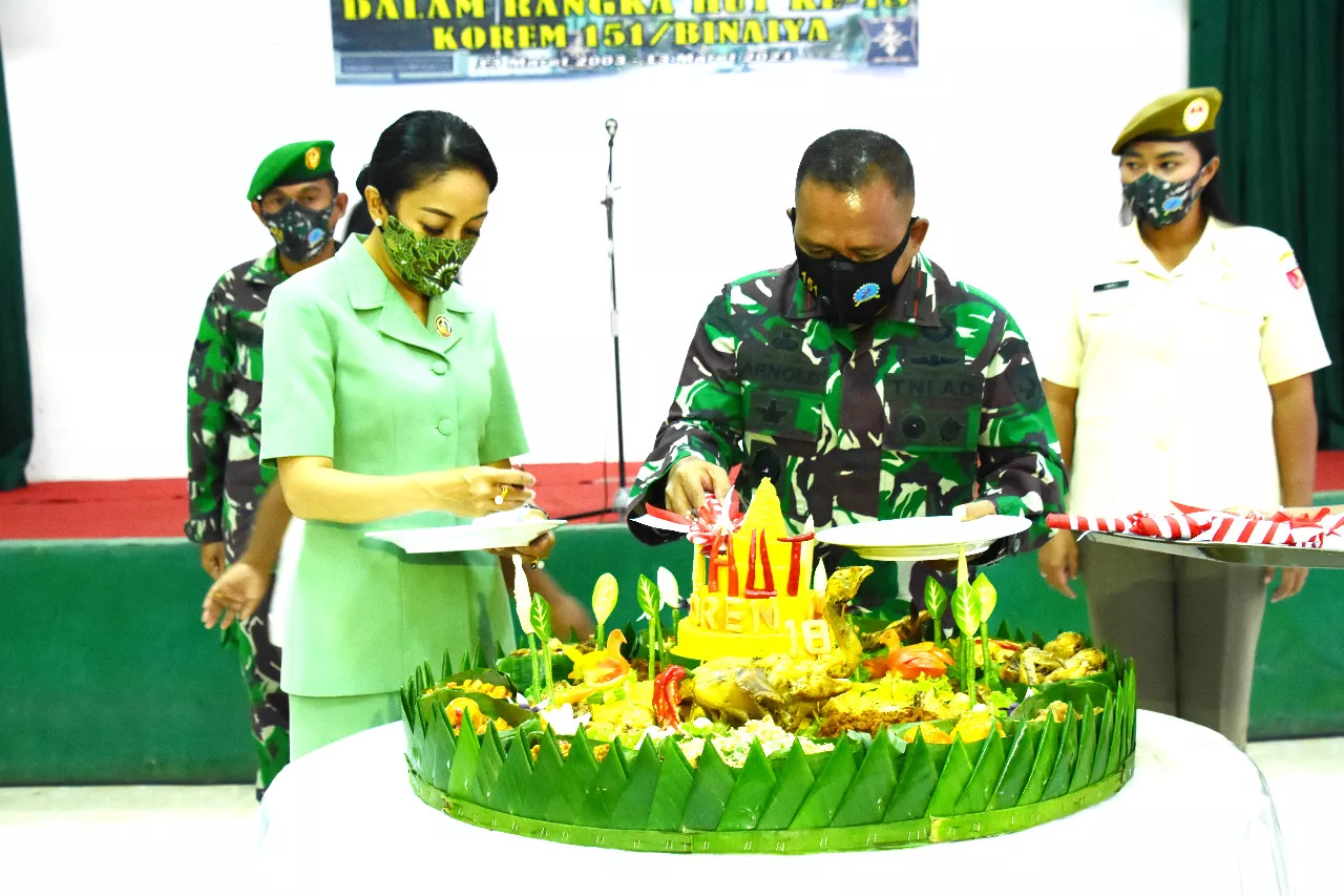 HUT Korem 151/Binaiya Dirayakan Sederhana tapi Penuh Khidmat
