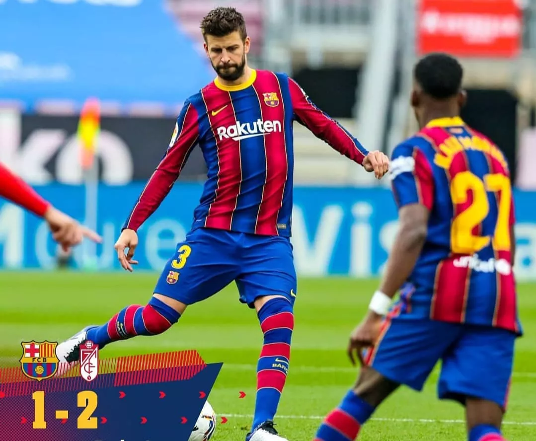 Barcelona Takluk dari Granda 1-2 di Kandang