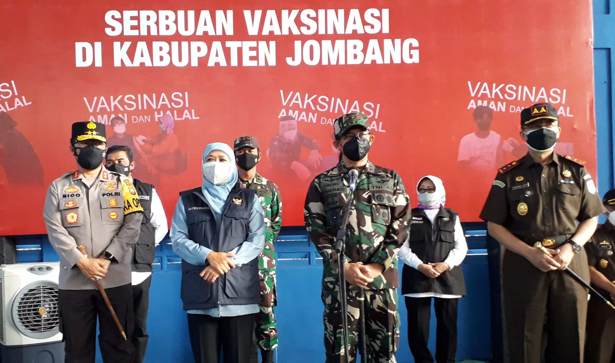 Forkopimda Jawa Timur Tinjau Vaksinasi di Jombang