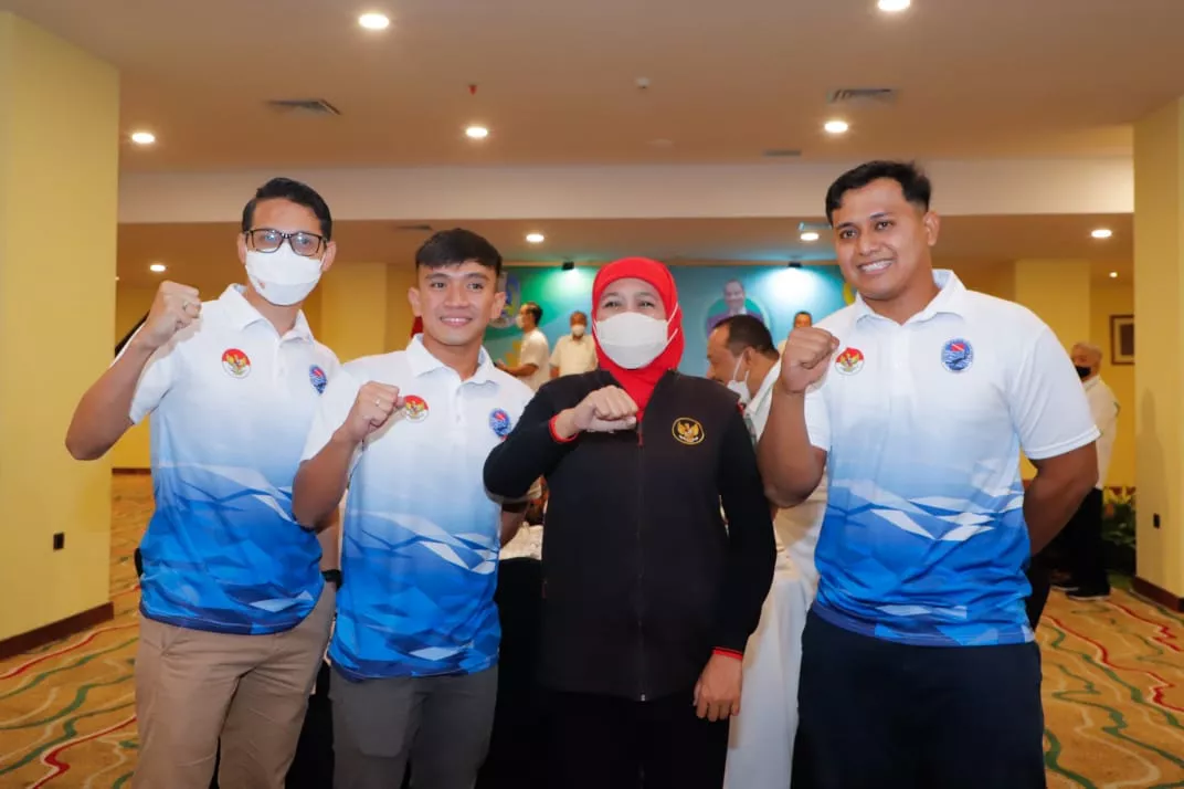 Gubernur Khofifah Lepas Kontingen Jatim Berlaga di SEA Games XXXI