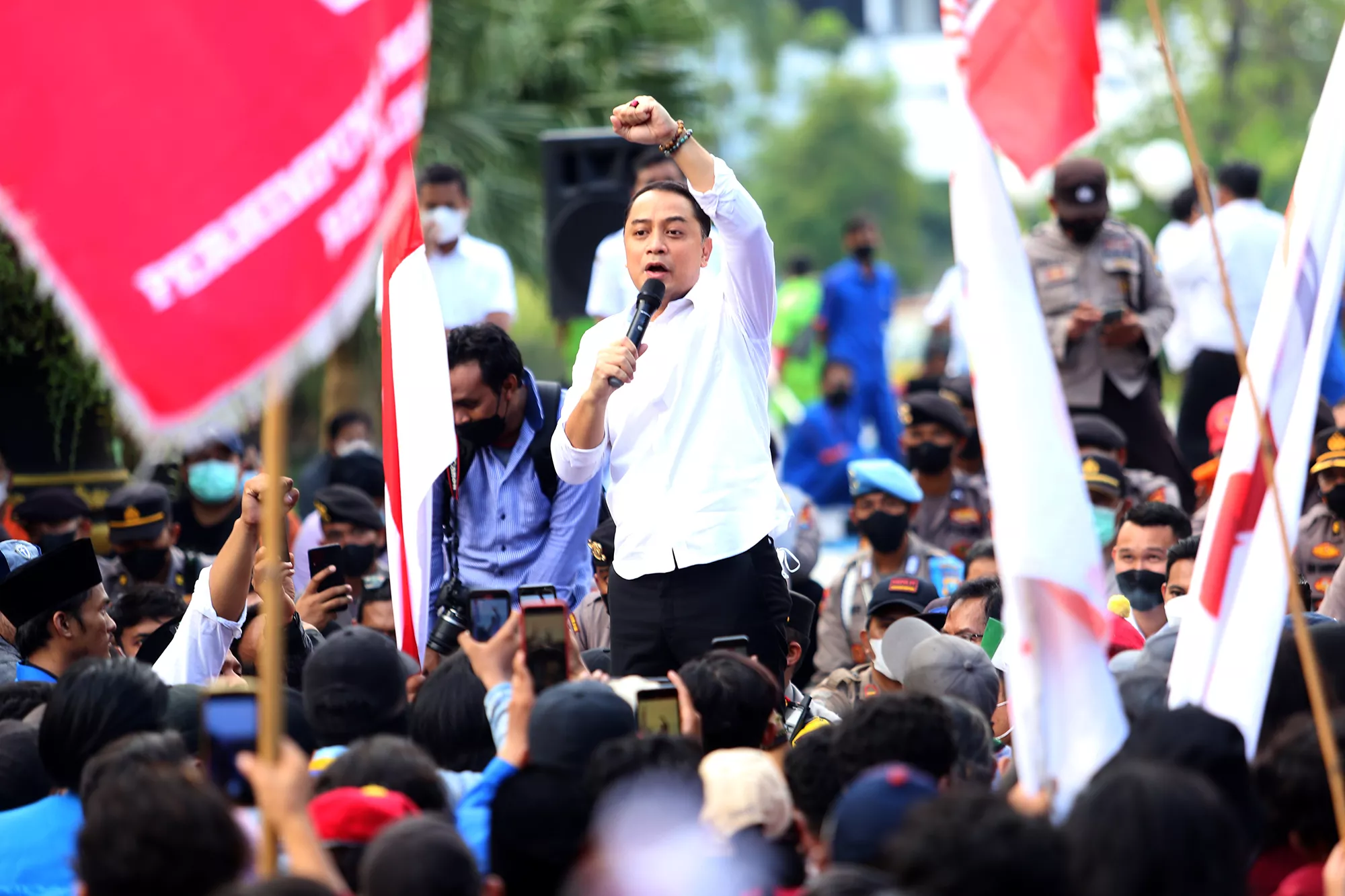 Unjuk Rasa di Surabaya Berlangsung Tertib