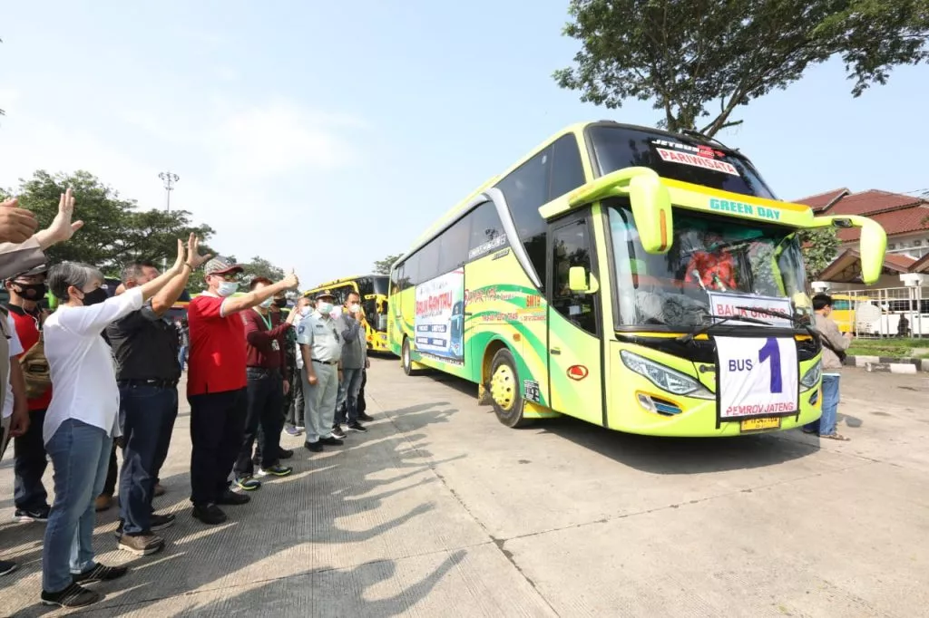 21 Bus Angkut 1.056 Penumpang dari Banyumas