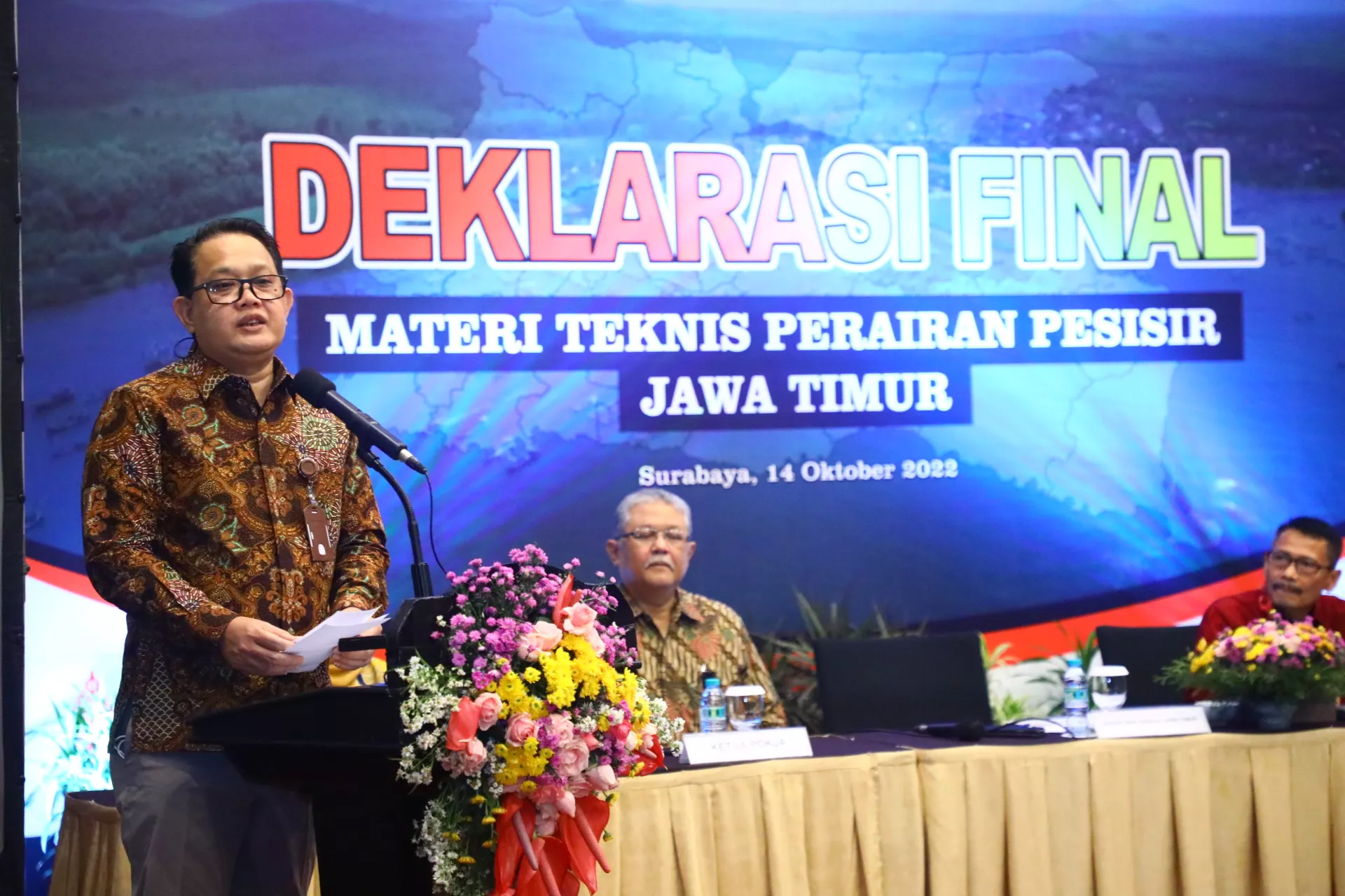 Sekdaprov Jatim Pimpin Deklarasi Final Materi Teknis Perairan Pesisir