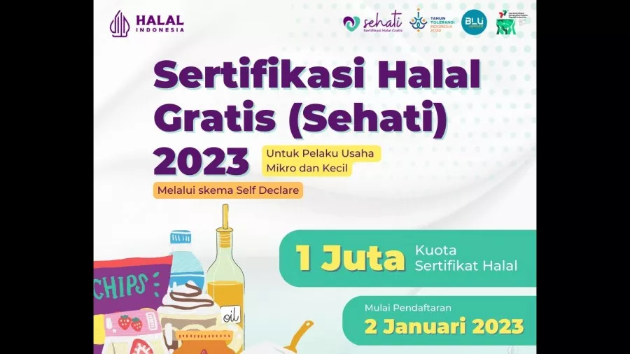 Sertifikasi Halal Gratis 2023 Dibuka, Ada 1 Juta Kuota