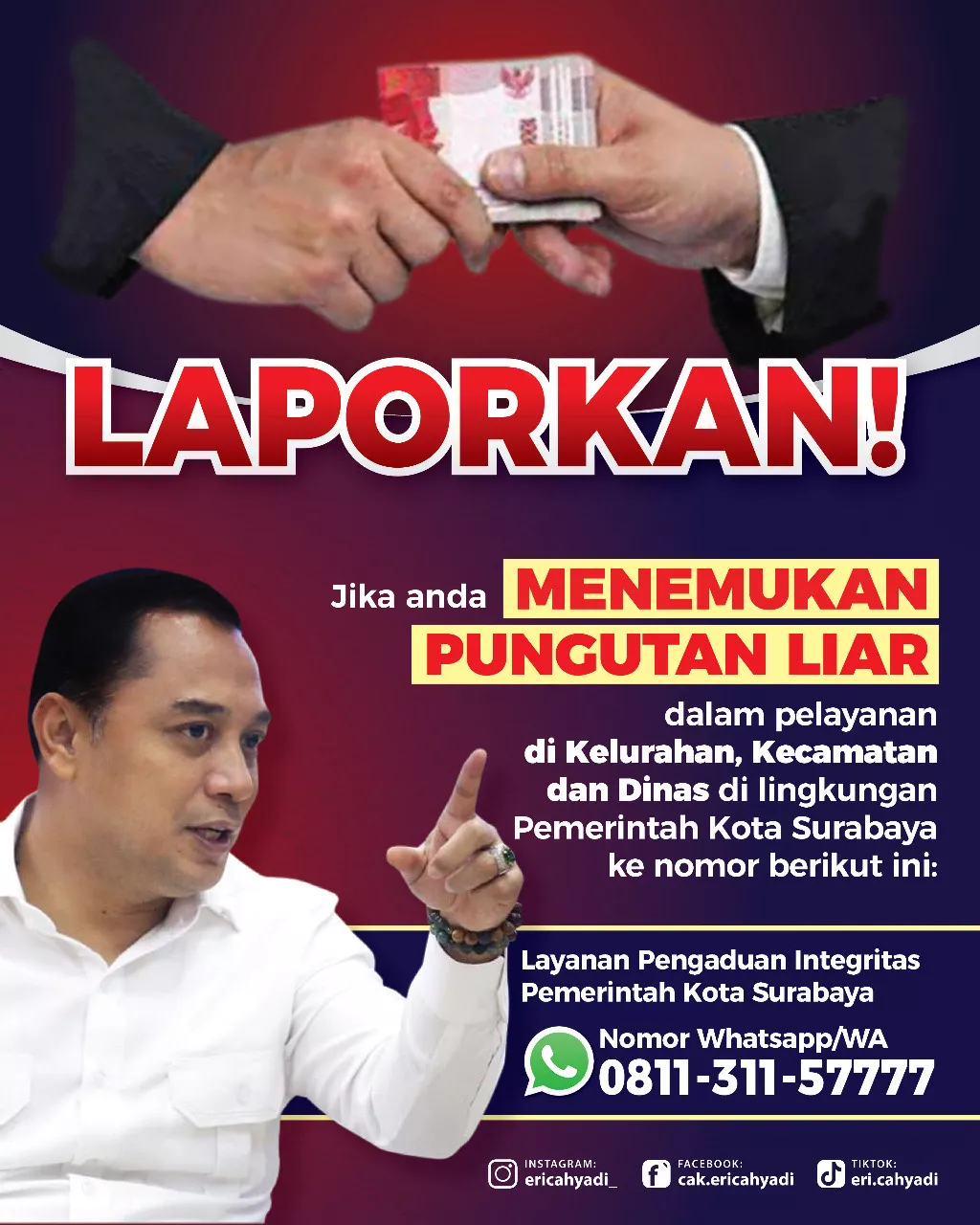 Wali Kota Eri Tak Segan Lapor ke Pihak Berwajib