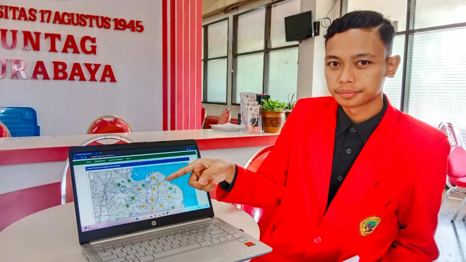 Mahasiswa Untag Surabaya Ciptakan Portal Zonasi Rawan Kejahatan