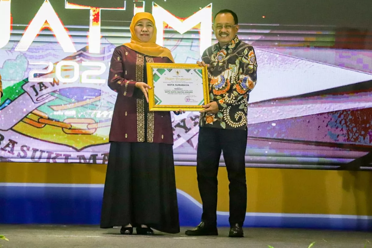 Surabaya Terbaik ke-1 dalam SATA Award Provinsi Jatim 2023 Kategori Pemerintah Kota/Kabupaten