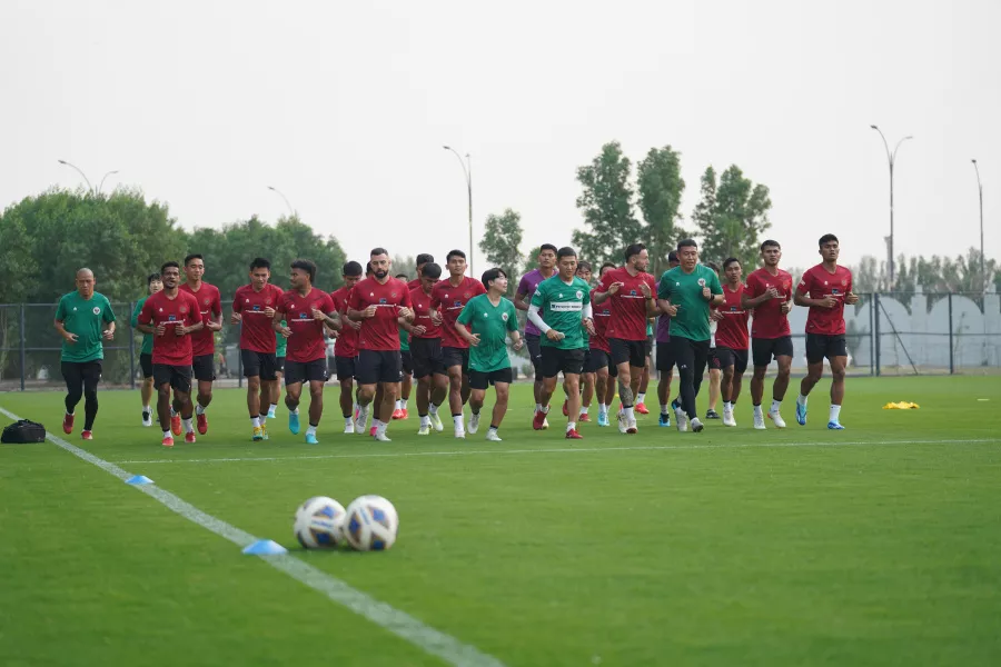 Timnas Indonesia Gelar Latihan Perdana di Irak