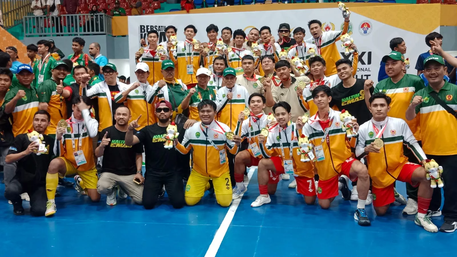 Drama Atap Bocor hingga Perpanjangan Waktu, Tim Putra Kaltim Rebut Emas Futsal PON XXI 2024