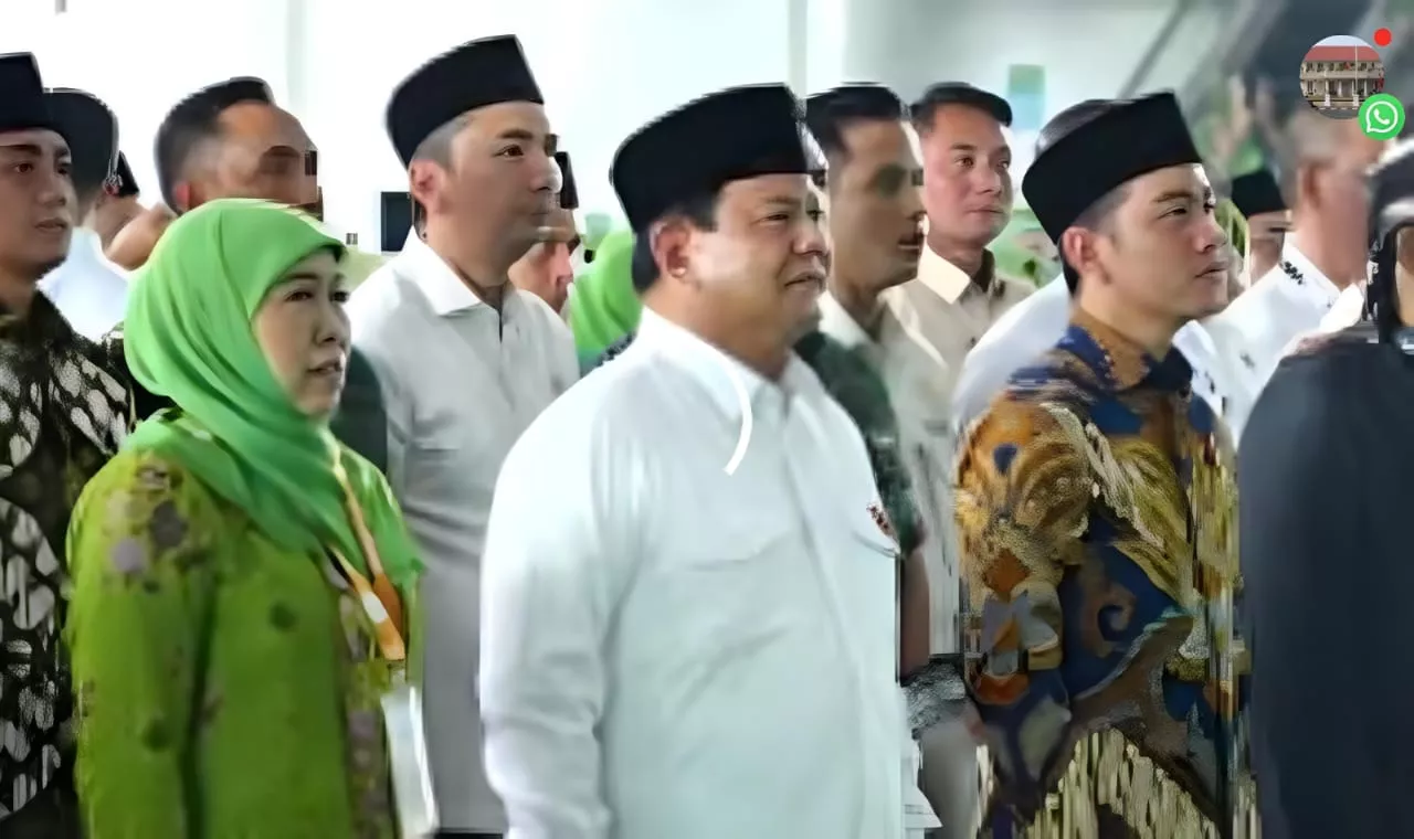 Presiden Prabowo dan Wapres GibranHadiri Kongres XVIII Muslimat NU di Surabaya, Disambut Meriah