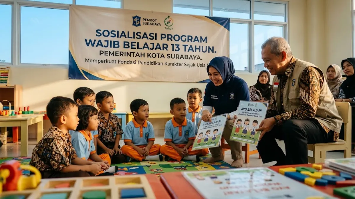 Surabaya Sosialisasikan Wajib Belajar 13 Tahun, PAUD Jadi Fondasi Karakter Anak