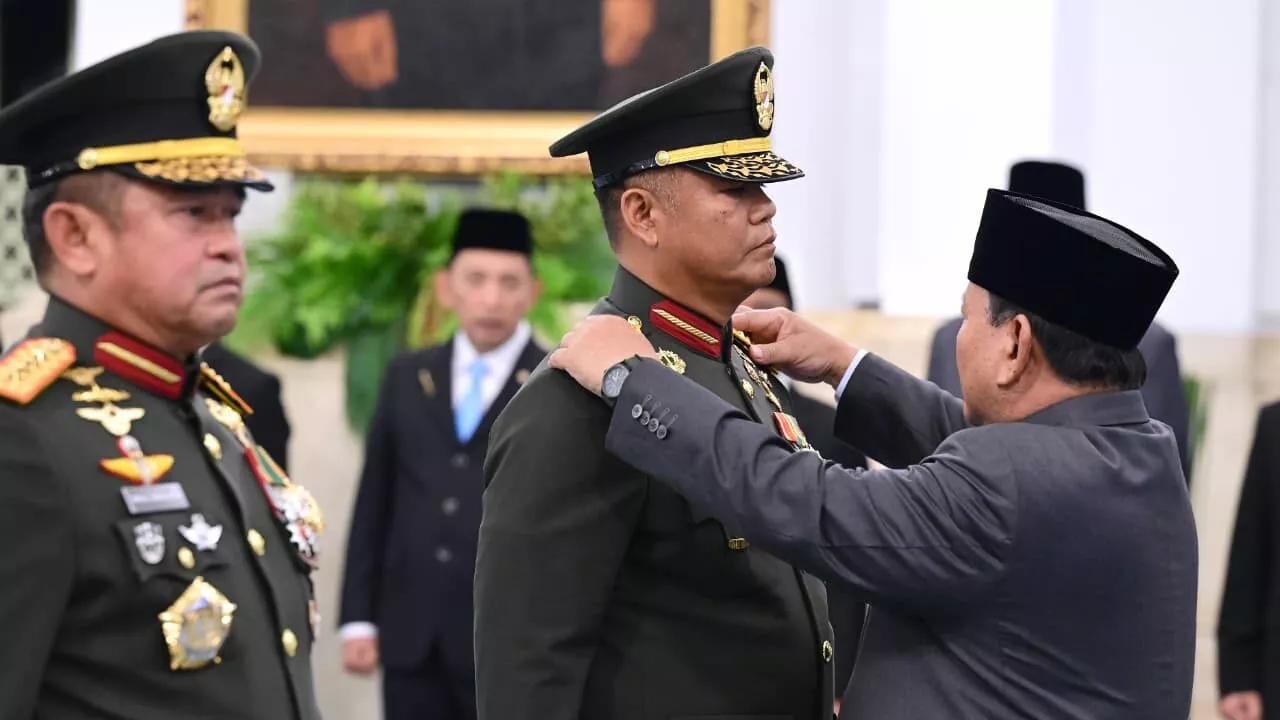 Prabowo Lantik Tandyo Jadi KSAD, Koperasi Merah Putih hingga Pangan Dikebut